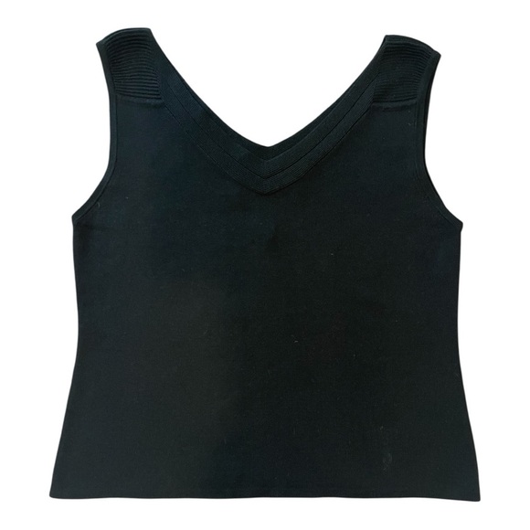 Joseph A. Vintage Silk Blend Black, V-Neck, Sleeveless Knit Top, Y2K, Size Large - Picture 1 of 10